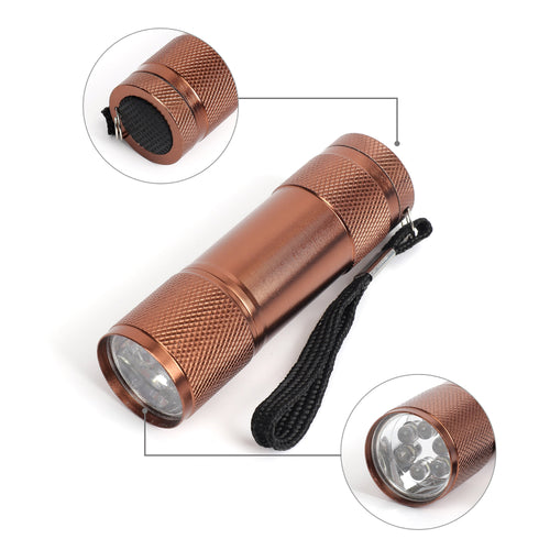  Aluminum 6-LED Mini Flashlight, 10-Pack, 5 Colors