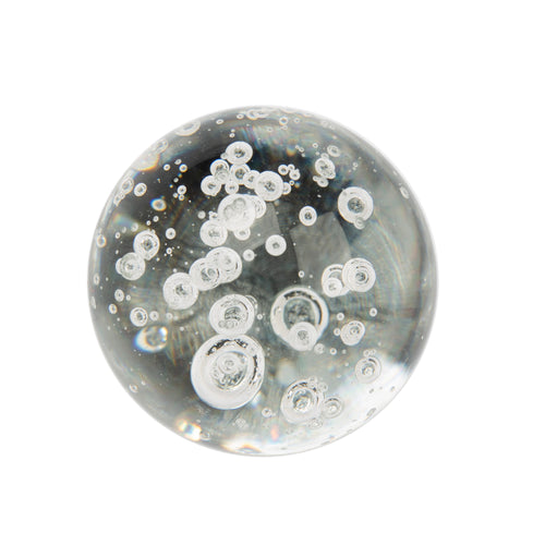 1-3/16" (30mm) Clear Glass Bubble Knob, Oil Rubbed Bronze, 2 Pack