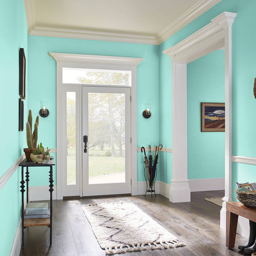 Polished Turquoise, Complete Coat Interior/Exterior Paint & Primer in One